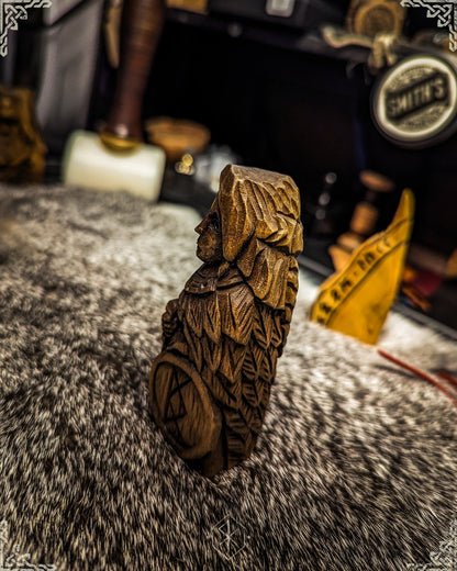 Freyja - Hand-carved Wooden Statue - thenordicwizardthenordicwizard